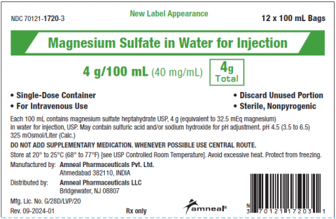 Image of Magnesium Sulfate in Water for Injection, USP 4 g/100mL carton label 